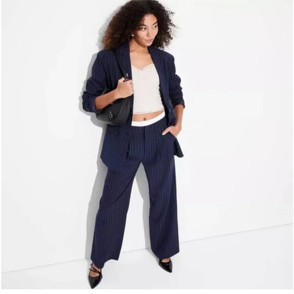 NWT Wild Fable Navy Strapless Mini Dress with Matching Blazer - Picture 14 of 15